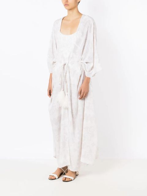 Valentino Garavani geometric-print beach cover-up - Neutrals