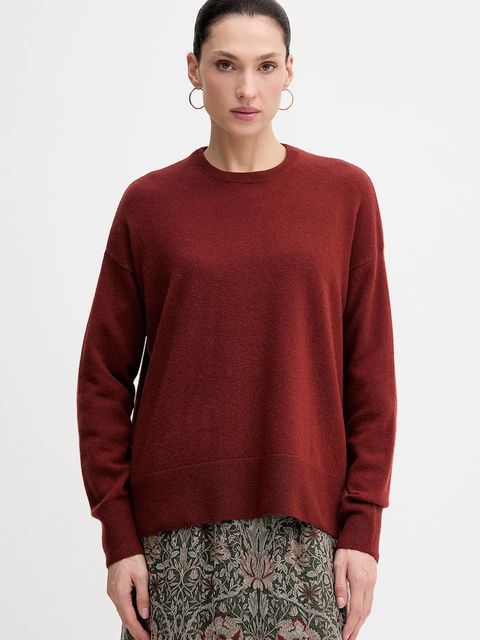 Sisley sweter z dodatkiem wełny damski kolor czerwony lekki 18AYM103K - zdjęcie produktu nr 1
