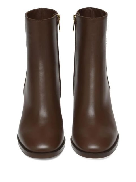 Gianvito Rossi 60mm Santiago block-heel ankle boots - Brown