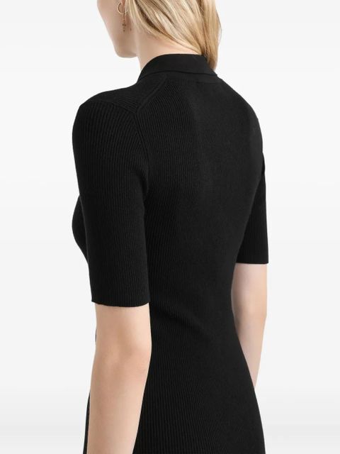 Dolce & Gabbana ribbed polo top - Black