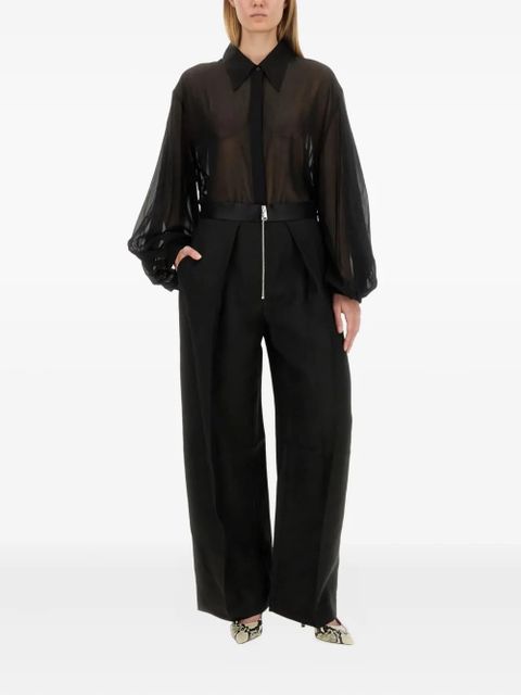 KHAITE balloon-sleeve shirt - Black