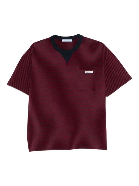 Prada striped pocket T-shirt - Red - zdjęcie produktu nr 1