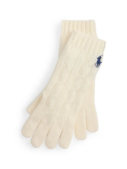 Polo Ralph Lauren rękawiczki wełniane damskie kolor beżowy 455981440 - zdjęcie produktu nr 1