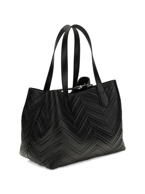 Gucci GG Marmont chevron-quilted tote bag - Black - zdjęcie produktu nr 2