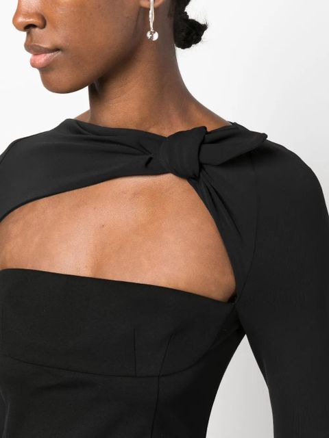 The Attico Donnie open-front minidress - Black