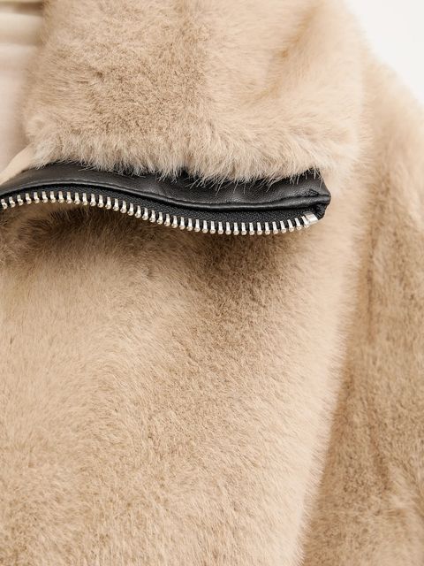 Pinko kurtka kolor beżowy przejściowa oversize 105399 A2PI