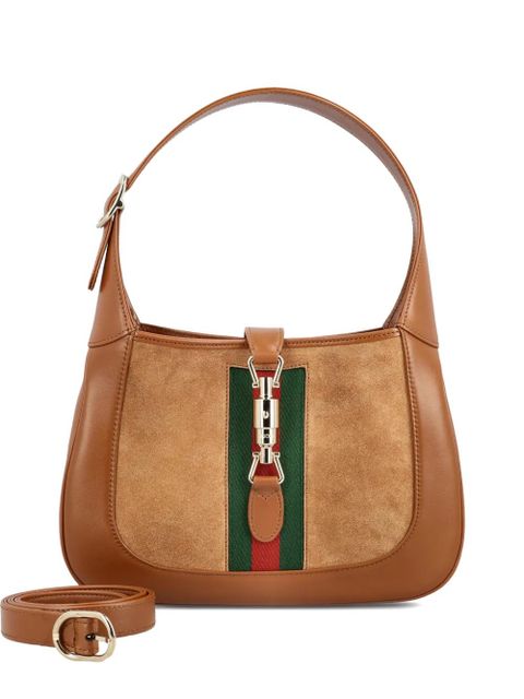 Gucci medium Jackie 1961 web-stripe shoulder bag - Brown - zdjęcie produktu nr 1