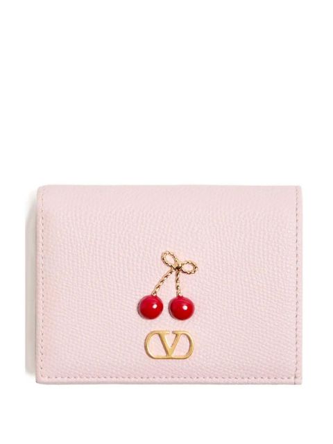 Valentino Garavani Cherryfic grained wallet - Pink - zdjęcie produktu nr 1