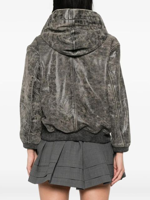 Alexander Wang hooded zip-up jacket - Grey