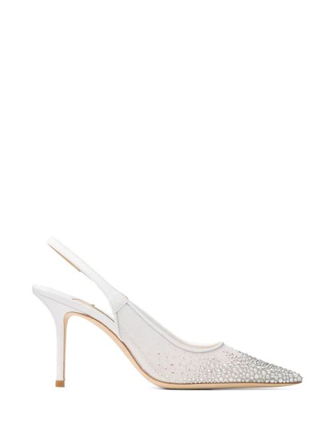 Jimmy Choo Love crystal-embellished pumps - White - zdjęcie produktu nr 1