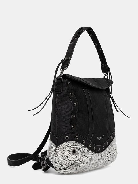 Desigual torebka SNAKE PATCH JERSEY 2 kolor czarny 25WAKP11 - zdjęcie produktu nr 2