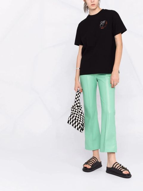 Off-White logo-print cotton T-shirt - Black