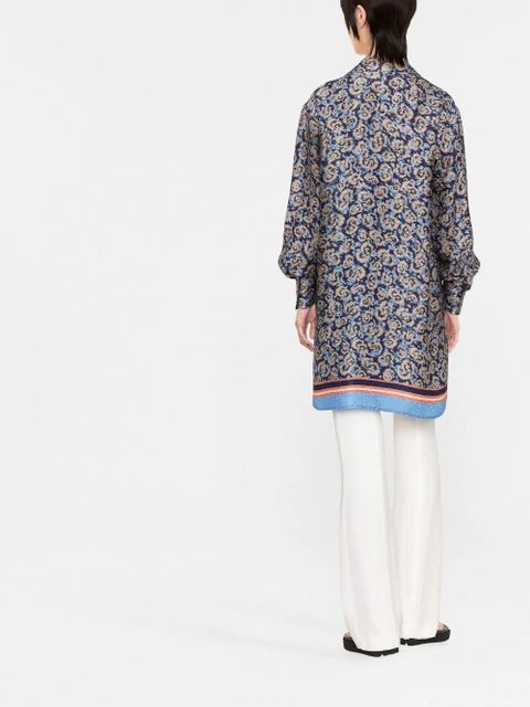 Ferragamo floral-print oversized silk shirt - Neutrals - zdjęcie produktu nr 2