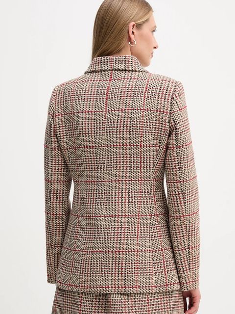 Tommy Hilfiger płaszcz z domieszką wełny kolor brązowy WW0WW46656