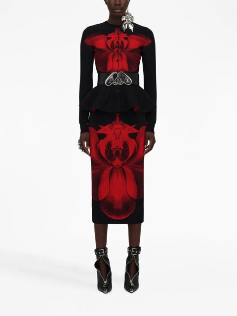 Alexander McQueen chain-link buckle leather belt - Black