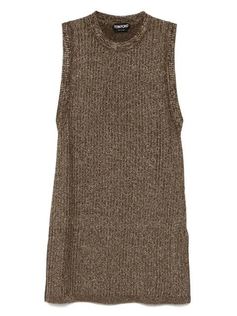 TOM FORD knitted side-slits vest - Brown - zdjęcie produktu nr 1