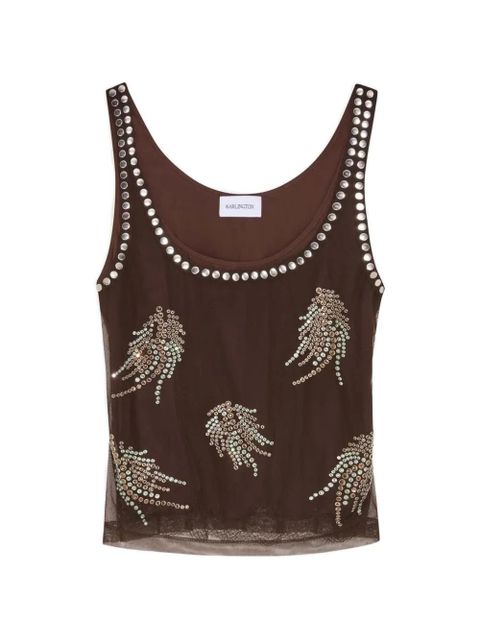 16Arlington Esha hot-fix mesh top - Brown - zdjęcie produktu nr 1