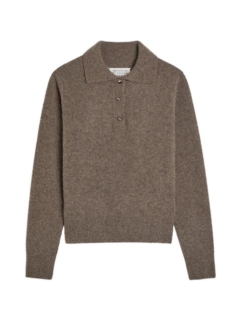 Maison Margiela button polo top - Brown - zdjęcie produktu nr 1