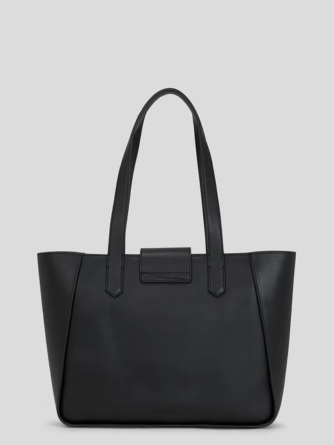 Karl Lagerfeld torebka skórzana K/SIGNATURE kolor czarny A3W30133 - zdjęcie produktu nr 2