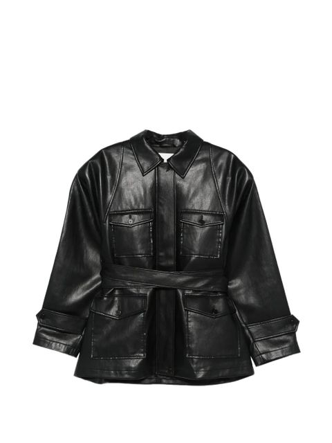 The Frankie Shop Kelia belted pocket coat - Black - zdjęcie produktu nr 1