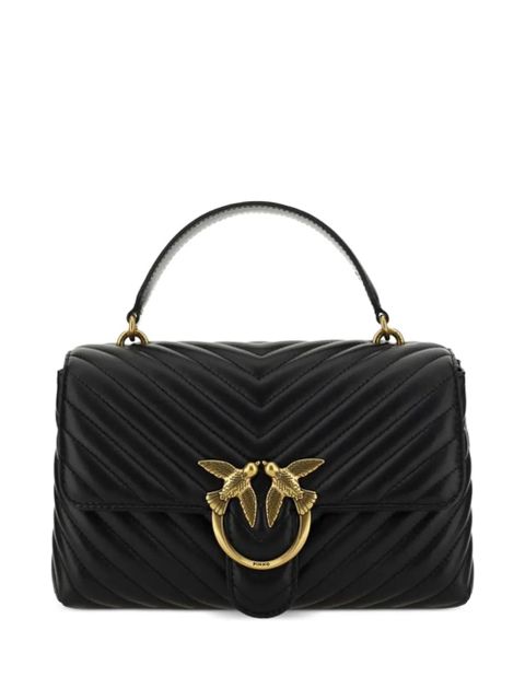 PINKO Love Puff quilted leather tote bag - Black - zdjęcie produktu nr 1