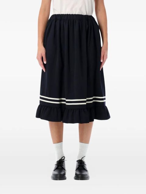 Comme Des Garçons ruffled wool midi skirt - Blue - zdjęcie produktu nr 1