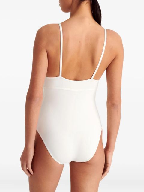 ERES Larcin V-neck swimsuit - White
