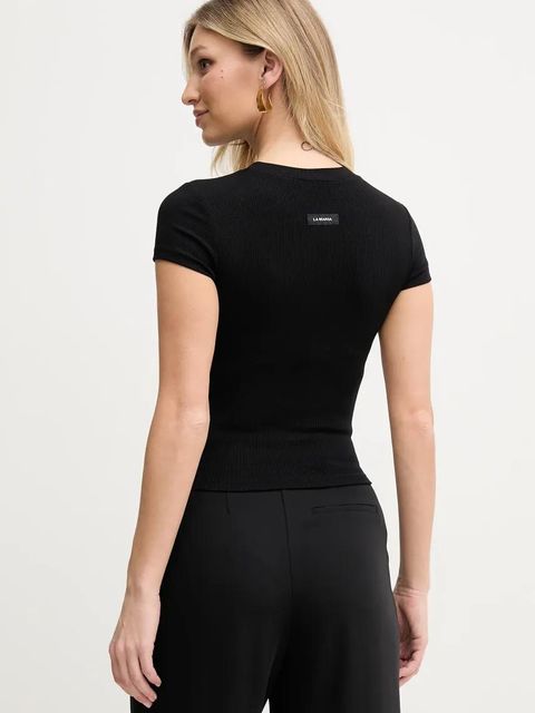 La Mania t-shirt damski kolor czarny FIRST.2
