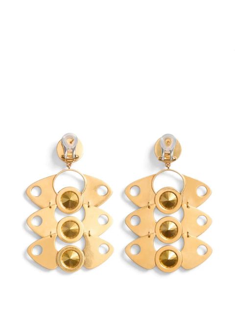 Valentino Garavani Pages earrings in metal and crystal - Gold