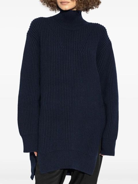 Jil Sander chunky-ribbed wool jumper - Blue