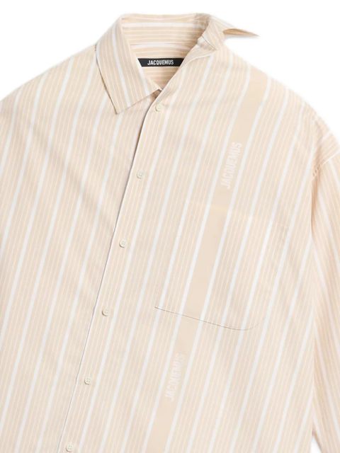 Jacquemus striped graphic shirt - Neutrals - zdjęcie produktu nr 2