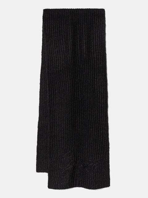 Guess szalik z domieszką wełny LEXIE damski kolor czarny gładki W5BZ19 Z3580 - zdjęcie produktu nr 1