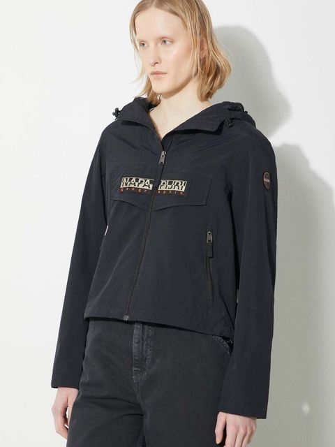 Napapijri kurtka Rainforest Op S W damska kolor granatowy przejściowa NP0A4HTR0411