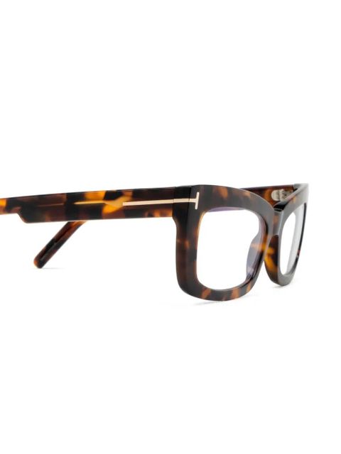 TOM FORD Eyewear rectangle-frame glasses - Brown
