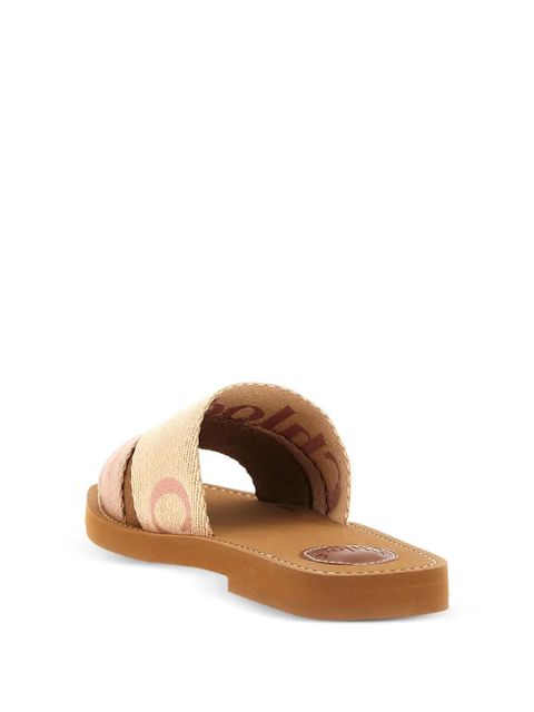 Chloé Woody logo-print sandals - Neutrals