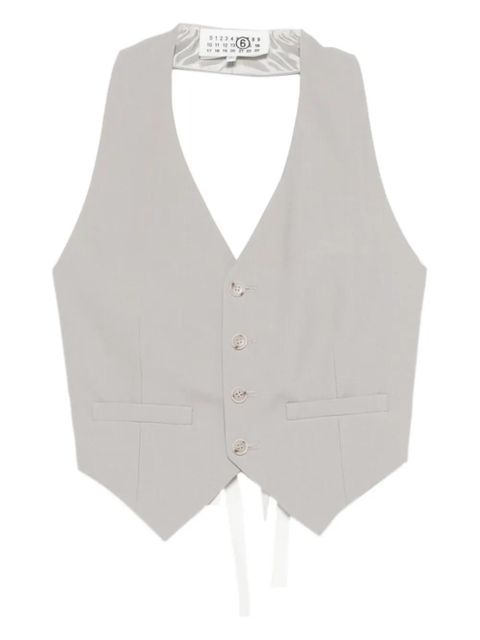 MM6 Maison Margiela buttoned waistcoat - Grey - zdjęcie produktu nr 1