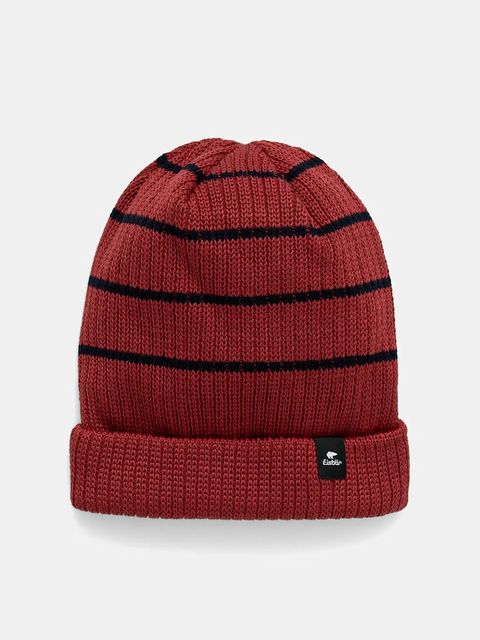 Eisbar czapka z dodatkiem wełny Reni Striped OS MÜ kolor czerwony E31017 - zdjęcie produktu nr 1