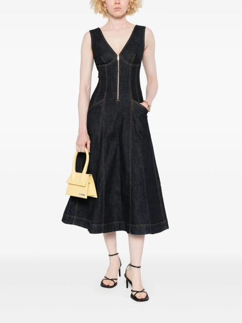 Self-Portrait denim dress - Blue