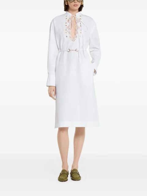 Gucci Horsebit-detail midi dress - White - zdjęcie produktu nr 2