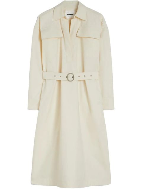 Jil Sander belted dress - Neutrals - zdjęcie produktu nr 1