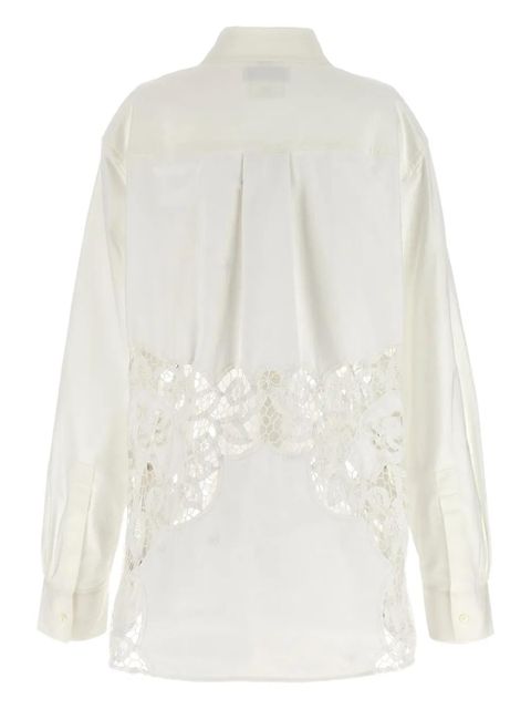 Marine Serre cut-out embroidered shirt - White