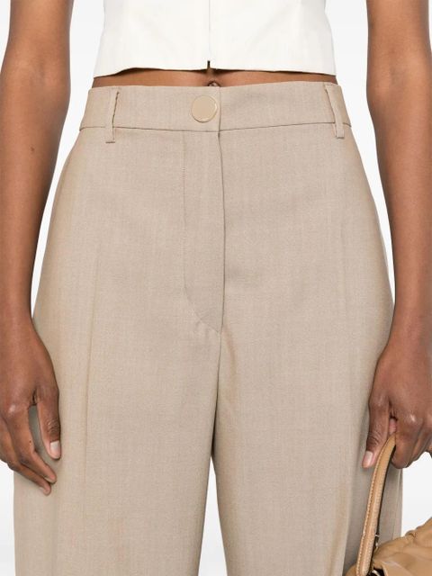 Sportmax virgin wool high-waisted trousers - Neutrals