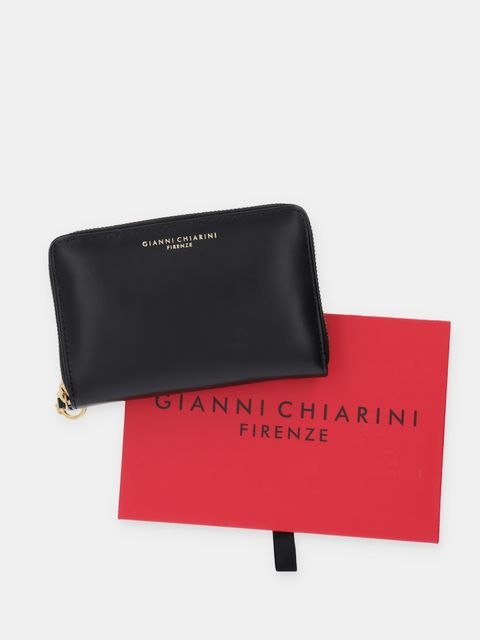 Gianni Chiarini portfel skórzany damski kolor czarny PF.5043.NA