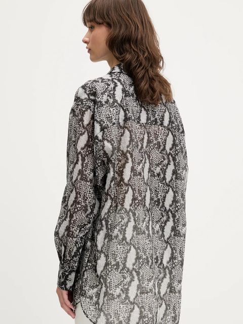 IRO koszula damska kolor czarny relaxed z kołnierzykiem klasycznym WM18ALOUNE