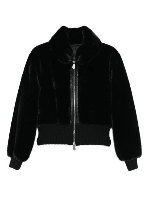 PINKO ribbed zip-front jacket - Black - zdjęcie produktu nr 1