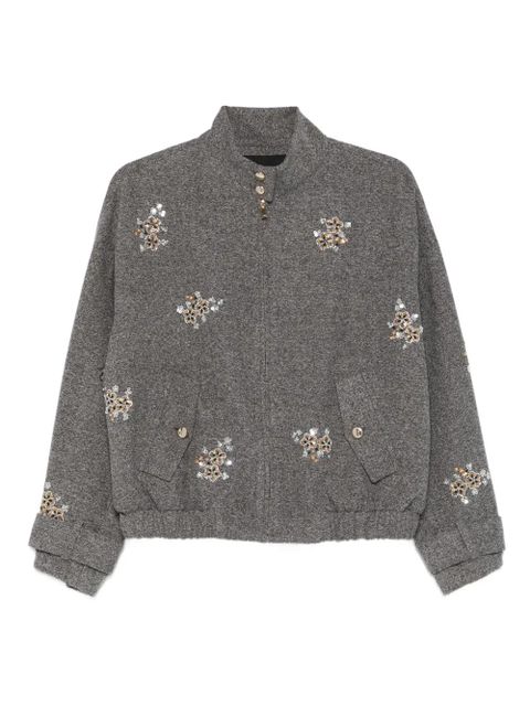 Maje sequin-embellished bomber jacket - Grey - zdjęcie produktu nr 1