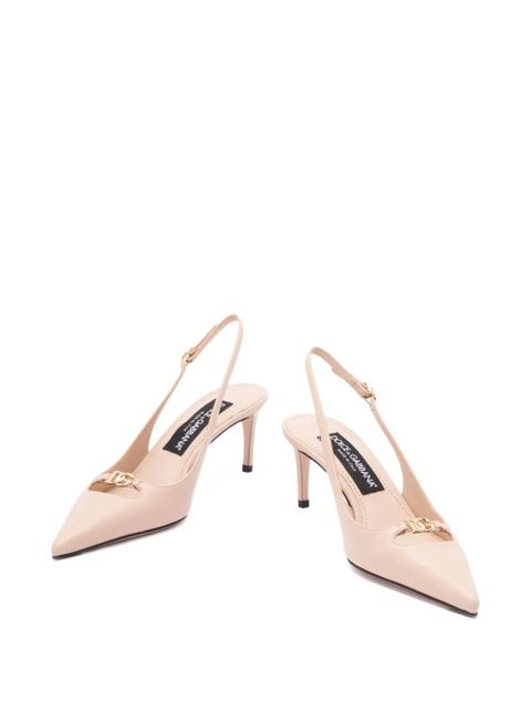 Dolce & Gabbana slingback-strap leather pumps - Neutrals - zdjęcie produktu nr 2