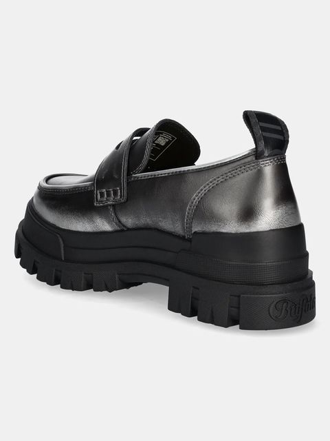 Buffalo mokasyny Aspha Loafer Vntg damskie kolor szary na platformie 1624083-PEW