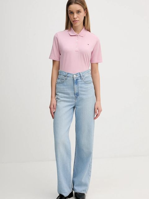 Tommy Hilfiger polo damski kolor różowy WW0WW43224