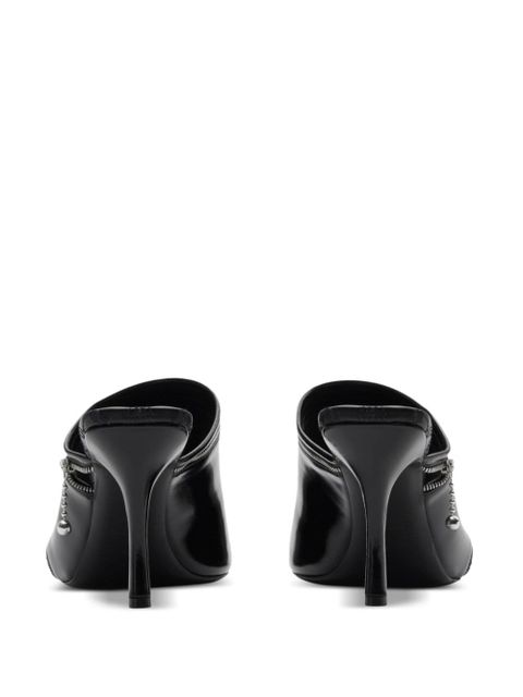 Burberry Peep 85mm leather sandals - Black